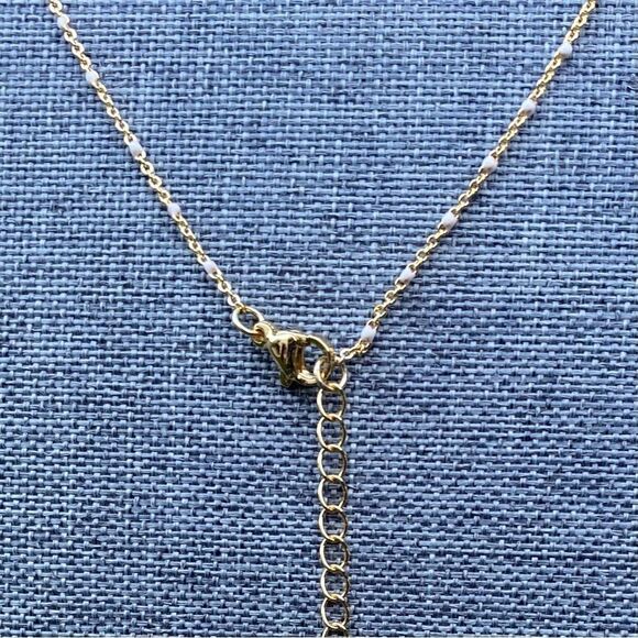 NWOT New Aviva Stanoff Lux Tribe White Selenite Gypsum Gold Bar Necklace - Picture 8 of 8